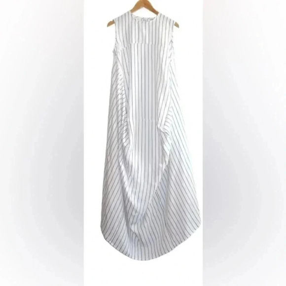 KOCH Kenyan Silk Cotton Tie Waist Mixed Media Maxi Dress Caftan - Picture 3 of 10